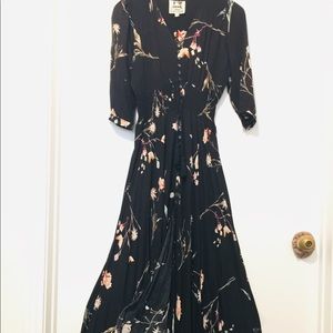 Black floral Maxi Dress